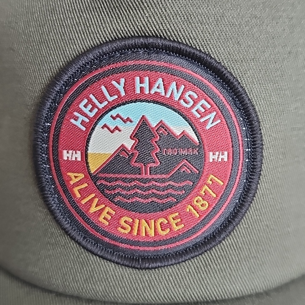 Helly Hansen Olive Green Mesh Back Cap with Logo Patch - Picture 2 of 7